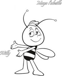 coloriage maya l abeille willy